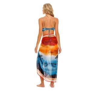 Agua Bendita Marine Shaka Sarong Cover Up NWT ONE SIZE
